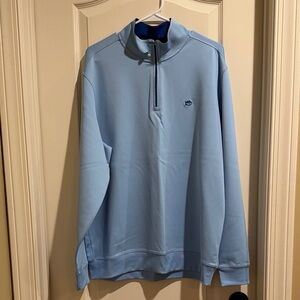 Southern Tide Men's Light Blue Half-Zip Sweater